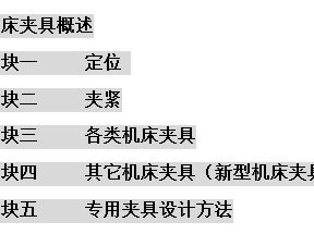 二、机床夹具教学内容