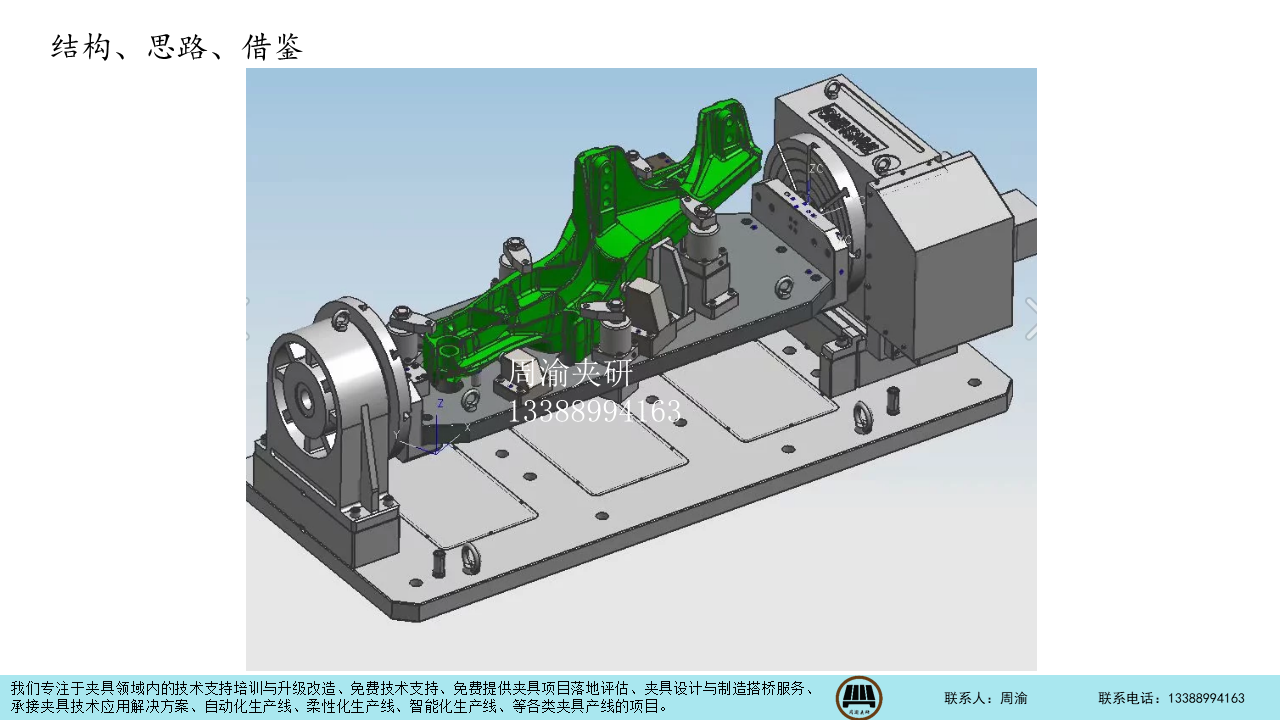 [夹研外包设计案例]四轴立加壳体类液压夹具  四轴夹具 液压夹具 壳型零件 第1张