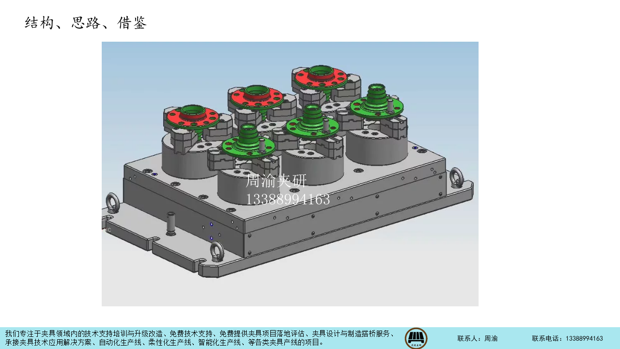 [夹研外包设计案例]多工位立加卡盘液压夹具  立加夹具 液压夹具 卡盘 第1张