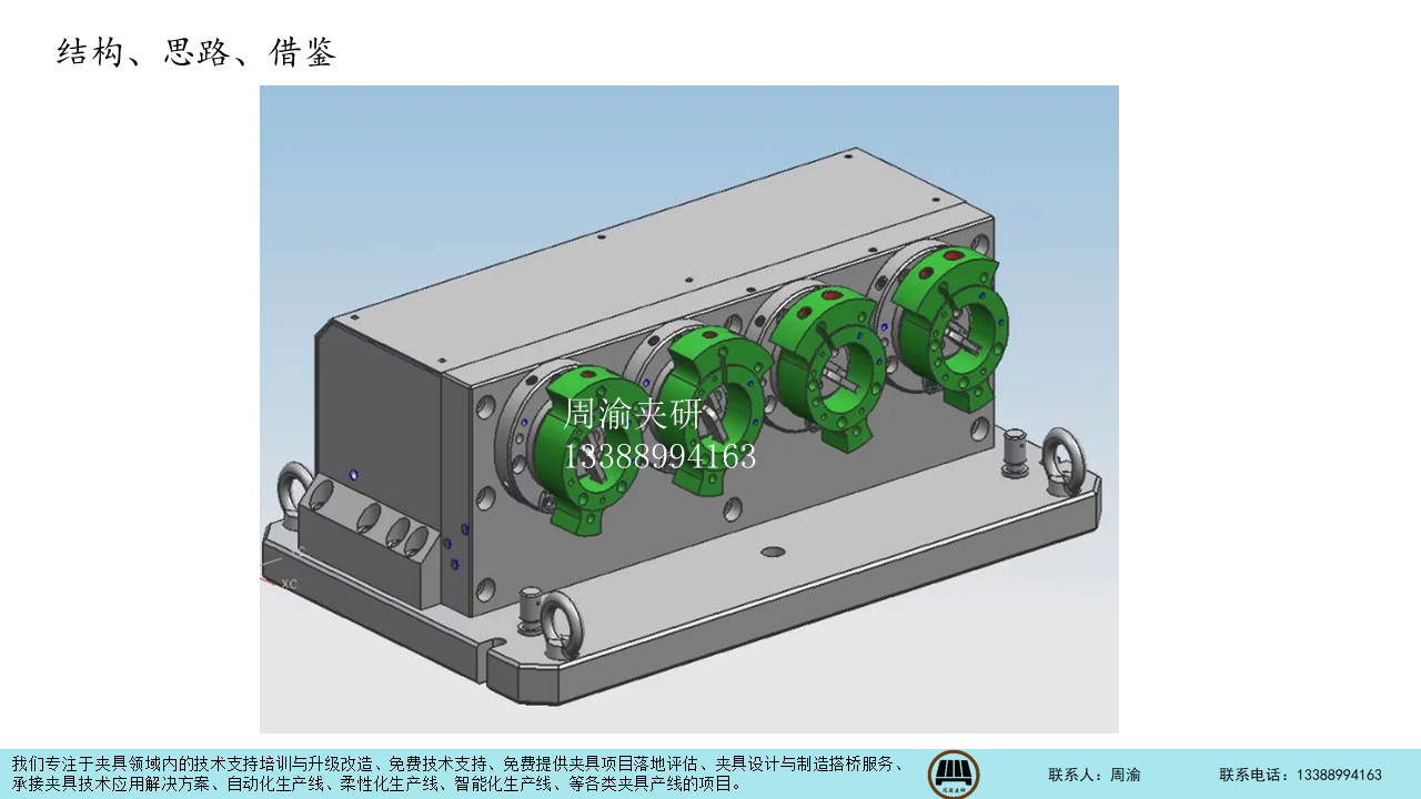 [夹研外包设计案例]多工位小件铸铁类零件液压夹具  液压夹具 铸铁夹具 立加夹具 第1张