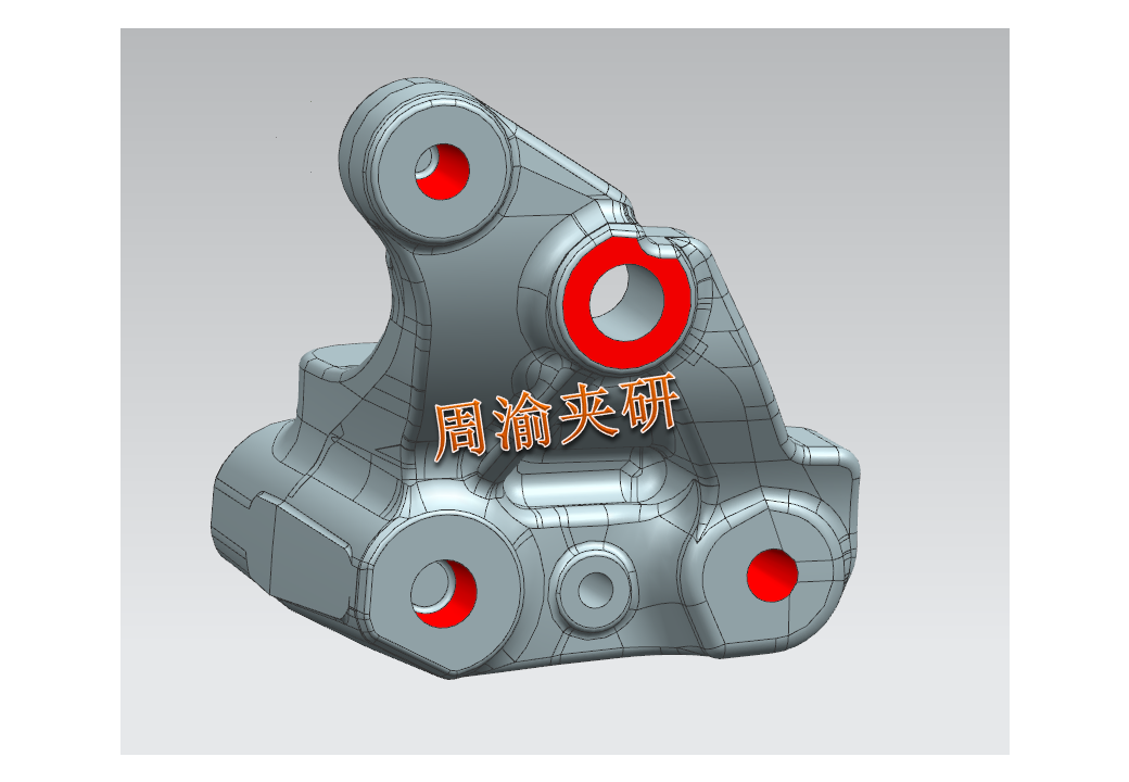 [夹研外包设计案例]异形件夹具案例分享  四轴夹具 液压夹具 第3张