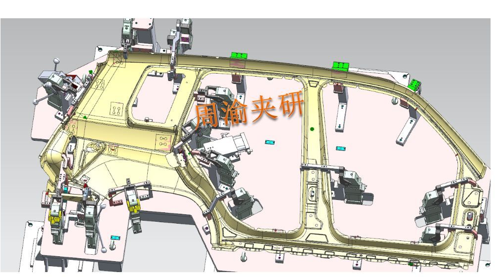 [夹研外包设计案例]大型车门焊接夹具  焊接夹具 车门焊接 第7张