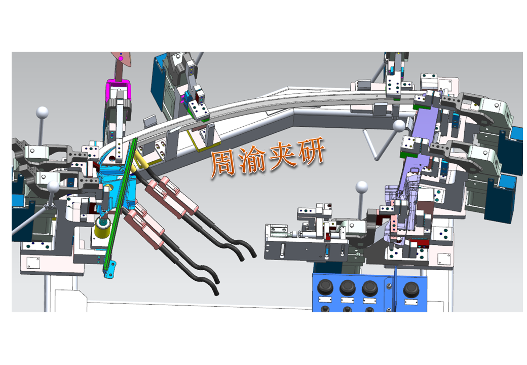 [夹研外包设计案例]车门焊接夹具  焊接夹具 气动夹具 第11张