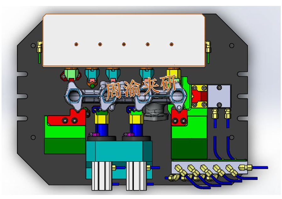 [夹具案例分享]管体夹具实例  气动夹具 水管加工 立式夹具 第11张