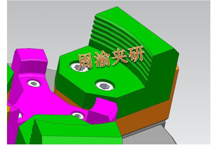 [夹研外包设计案例]盘件类液压夹具  卡盘 液压夹具 立加夹具 第5张