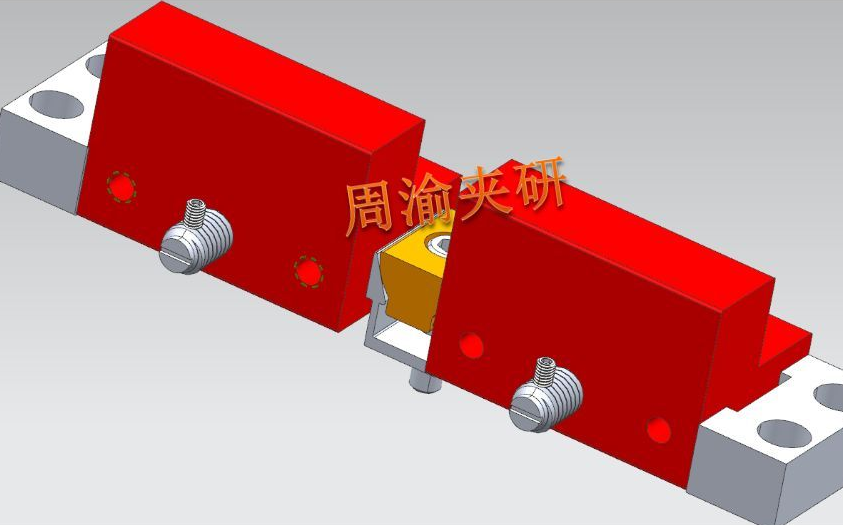 [夹研外包设计案例]铸件轴液压夹具  四轴夹具 手动夹具 第5张